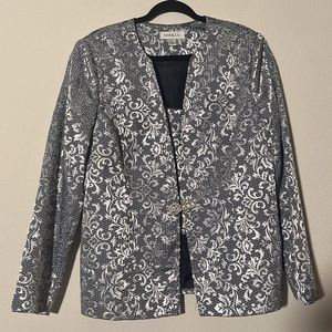 Danilo Blue and Silver Skirt suit size 16